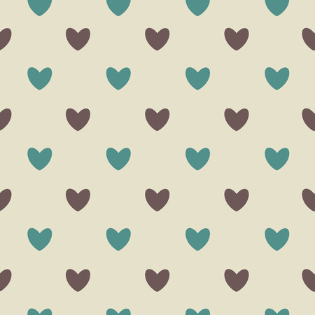 Happy Valentines Day Seamless Pattern Background with Heart. Vector Illustration.のイラスト素材