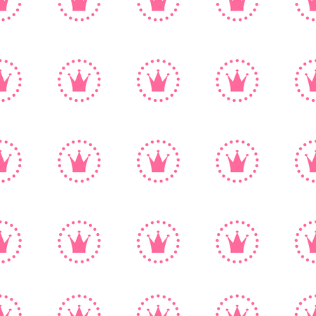 Princess Seamless Pattern Background Vector Illustrationのイラスト素材