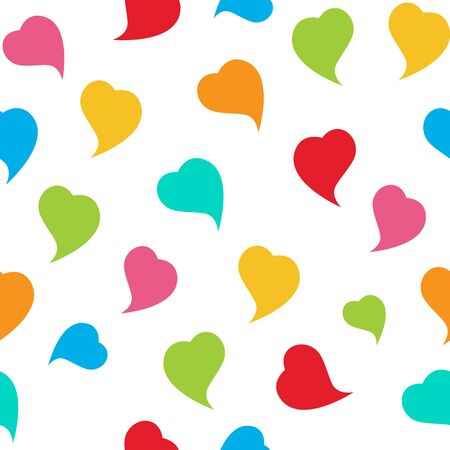 Happy Valentines Day Seamless Pattern Background with Heart. Vector Illustration.のイラスト素材