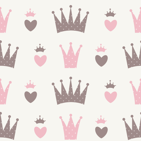 Princess Seamless Pattern Background Vector Illustrationのイラスト素材