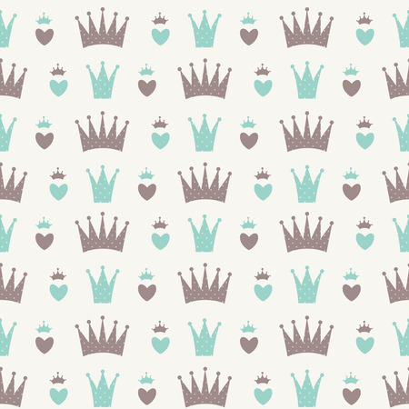 Princess Seamless Pattern Background Vector Illustrationのイラスト素材