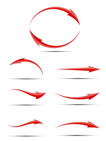 Abstract Vector Arrow Icon Template. Vector Illustration of Cursor Arrow.のイラスト素材