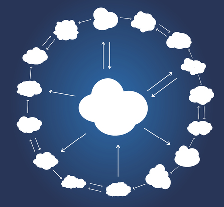 Set of different Cloud. Vector Illustration EPS10のイラスト素材