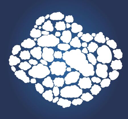 Set of different Cloud. Vector Illustration EPS10のイラスト素材