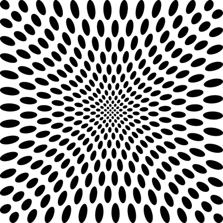 Black and White Hypnotic Fascinating Abstract Image.のイラスト素材