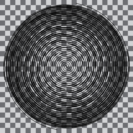 Black and White Hypnotic Fascinating Abstract Image.のイラスト素材
