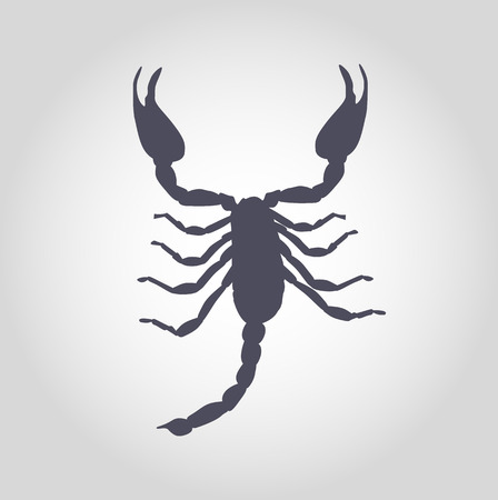 Black Scorpion Silhouette Iconのイラスト素材
