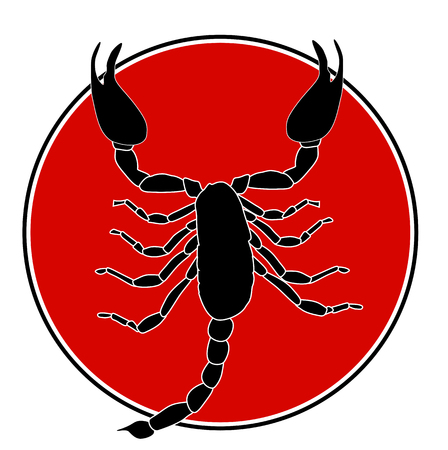 Black Scorpion Silhouette Icon Vectorのイラスト素材