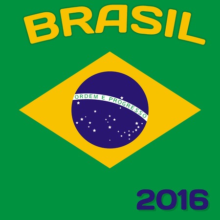 Brazil 2016.  Abstract Colorful Background. Vector Illustration.のイラスト素材