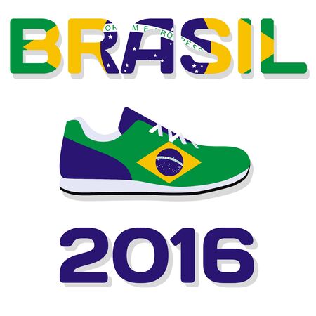 Brazil 2016. Abstract Colorful Background. Vector Illustration.のイラスト素材