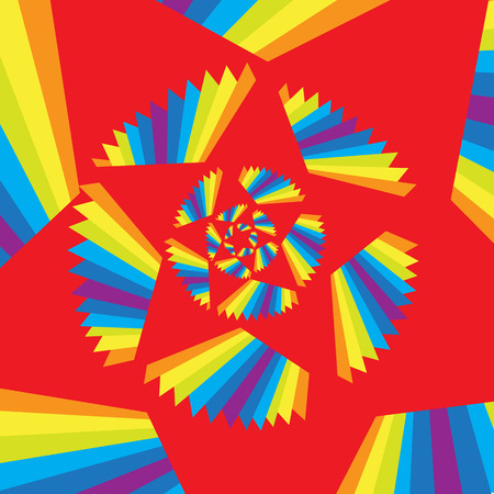 Colorful Abstract Psychedelic Art Background. Vector Illustration.のイラスト素材