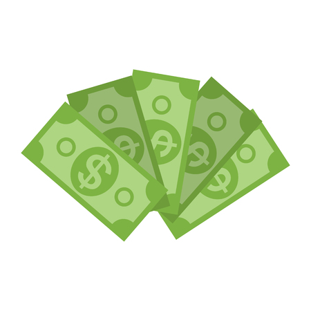 US Dollar Stack Paper Banknotes  Icon Sign Business Finance Money Concept Vector Illustrationのイラスト素材