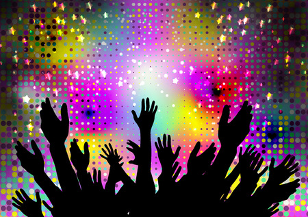 Hands Raised Up -  Symbol of Freedom the Choice, Fun. Vector Illustration.のイラスト素材