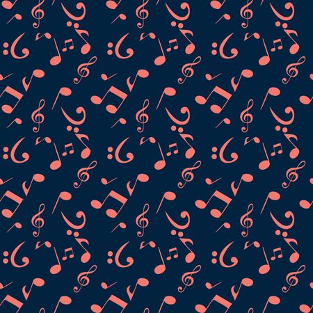 Abstract Music Seamless Pattern Background. Vector Illustration.のイラスト素材