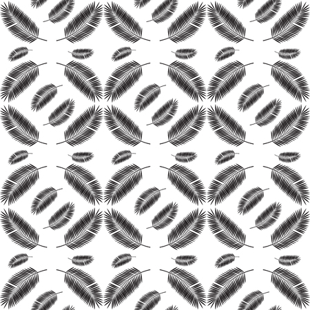 Palm Leaf Seamless Pattern Background. Vector Illustration.のイラスト素材