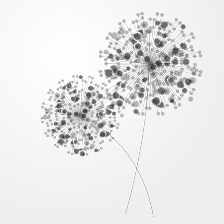 Abstract colorful background with flowers. Vector illustration.のイラスト素材