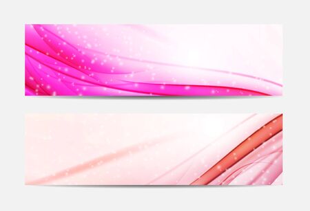 Christmas Snowflakes Website Banner and Card Wave Background. Vector Illustration.のイラスト素材