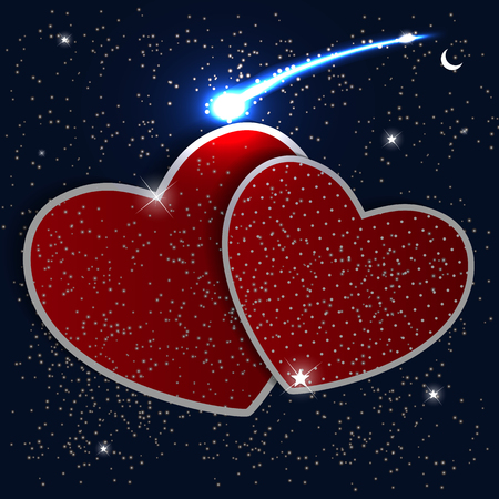 Happy Valentines Day Card. Vector Illustration.のイラスト素材