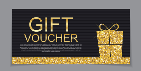 Gift Voucher Template for Christmas and New Year Discount Coupon  Vector Illustration EPS10のイラスト素材