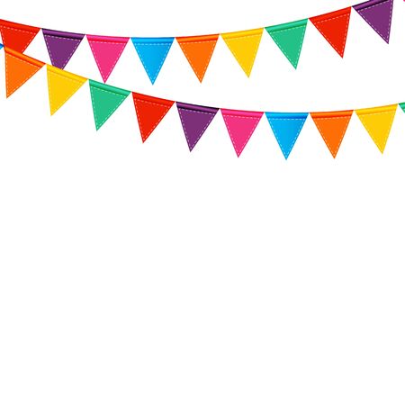 Party Background with Flags Vector Illustrationのイラスト素材