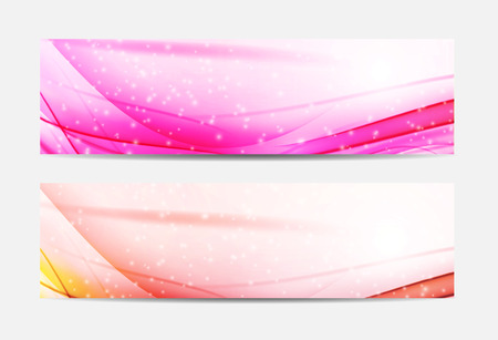 Christmas Snowflakes Website Banner and Card Wave Background. Veのイラスト素材