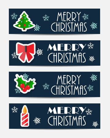 Christmas Snowflakes Website Banner and Card Background Vector Iのイラスト素材