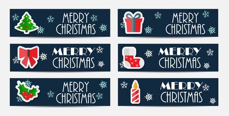 Christmas Snowflakes Website Banner and Card Background Vector Iのイラスト素材