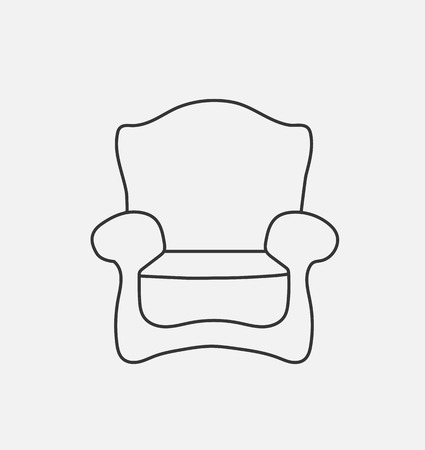 Schematically chair. Modern Flat style Vector Illustration.のイラスト素材