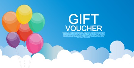Gift Voucher Template for Discount Coupon  Vector Illustrationのイラスト素材