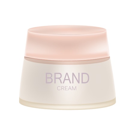 Face Cream Bottle Tube Template for Ads or Magazine Background.のイラスト素材