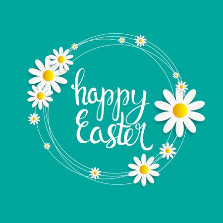 Happy Easter Spring Holiday Background Illustrationのイラスト素材