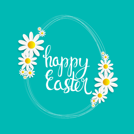 Happy Easter Spring Holiday Background Illustrationのイラスト素材