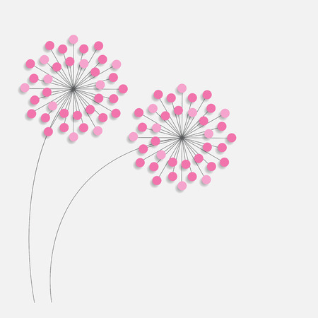 Abstract colorful background with flowers. Vector illustrationのイラスト素材
