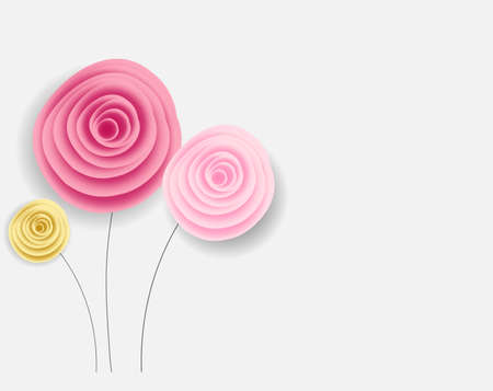 Abstract Paper Flower Pattern. Vector Illustrationのイラスト素材