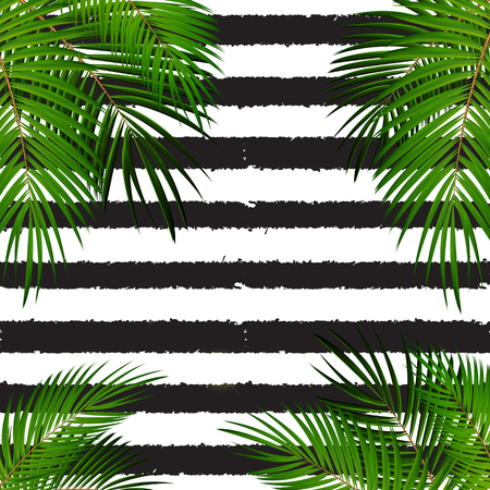Palm Leaf Vector Background Illustrationのイラスト素材