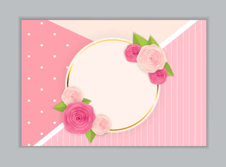 Greeting Card Blank Template Vector Illustrationのイラスト素材