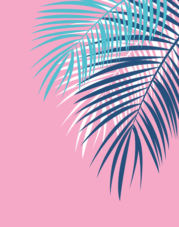 Palm Leaf Vector Background Illustrationのイラスト素材