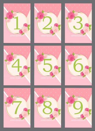 Template Anniversary Congratulations, Greeting Card, Invitationのイラスト素材