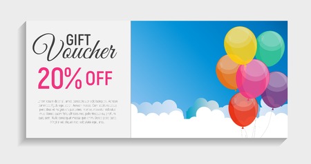 Gift Voucher Template Background. Vector Iillustrationのイラスト素材