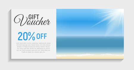 Gift Voucher Template Background. Vector Iillustrationのイラスト素材