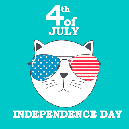 Fourth of July, Independence day of the United States. Happy Birthday America. Vector Illustration EPS10のイラスト素材