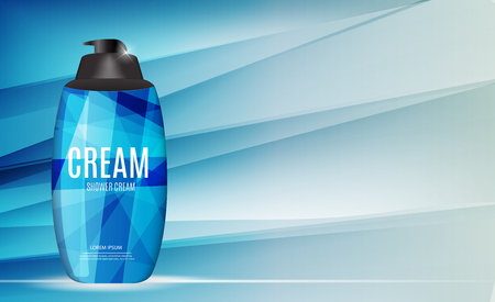 Design Cosmetics Product  Template for Ads or Magazine Background. 3D Realistic Vector Iillustration. EPS10のイラスト素材