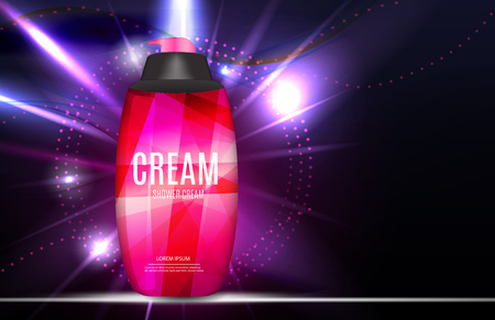 Design Cosmetics Product  Template for Ads or Magazine Backgrounのイラスト素材