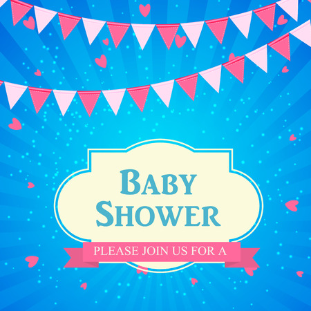 Baby Shower Invitation Vector Illustrationのイラスト素材