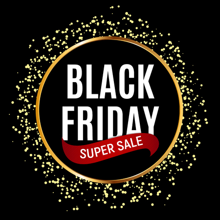 Black Friday Sale Inscription Banner Design Template Vector illustrationのイラスト素材
