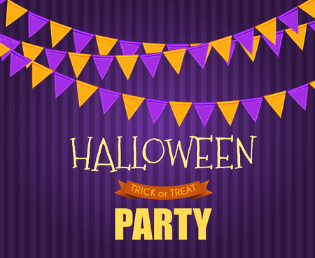 Halloween Party Background Template. Vector illustrationのイラスト素材
