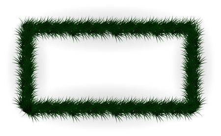 Frame of colorful coniferous branches. Vector Illustration.のイラスト素材