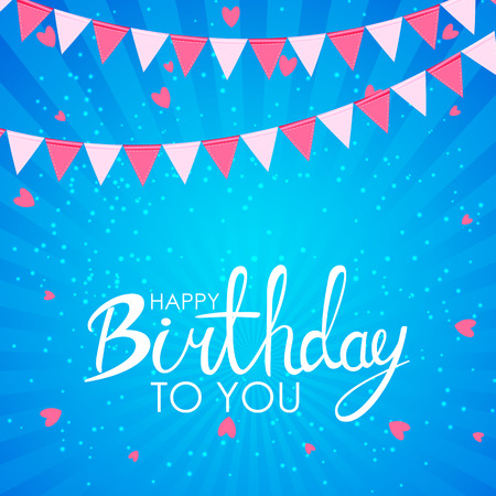Abstract Happy Birthday Background Card Template Vector Illustrationのイラスト素材