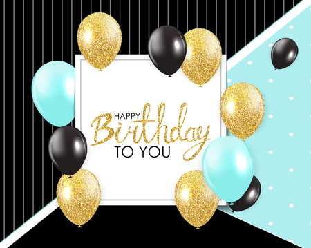 Abstract Happy Birthday Background Card Template Vector Illustrationのイラスト素材