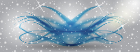 Abstract Blue Wave on Background. Vector Illustrationのイラスト素材